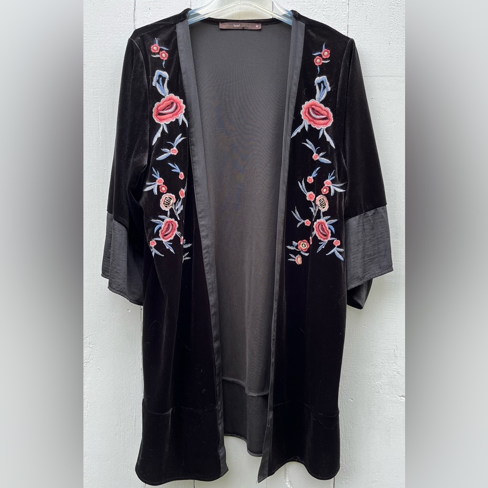 Anthropologie velvet duster M